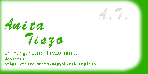 anita tiszo business card